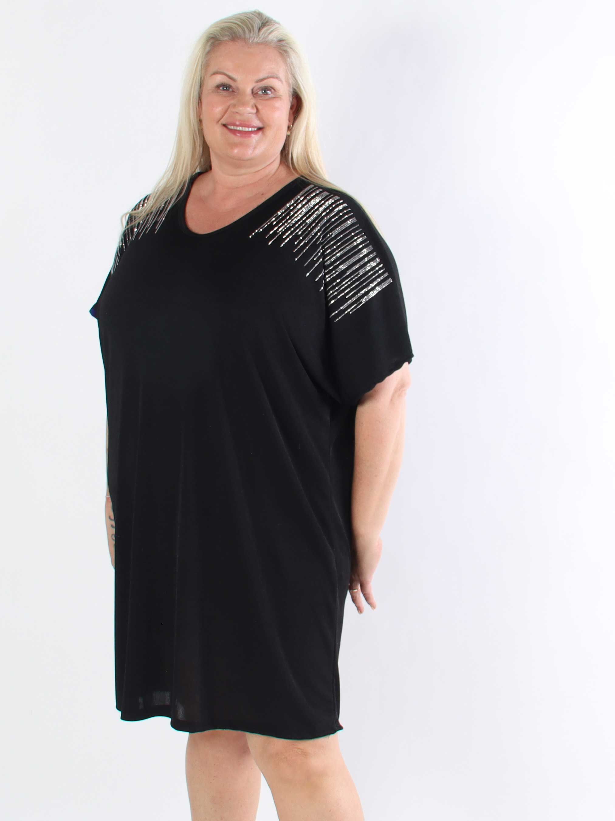 Phoebe - Viskose plus size tunikakjole similisten